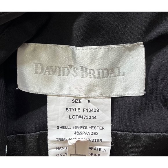 David’s Bridal Women’s Black Sleeveless Keyhole Cocktail Dress Size 6 - Picture 4 of 4